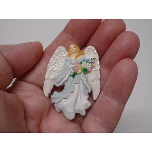 Angel with Flowers 1.5"Tall Lapel Pin 25th Hallmark Anniversary 1998